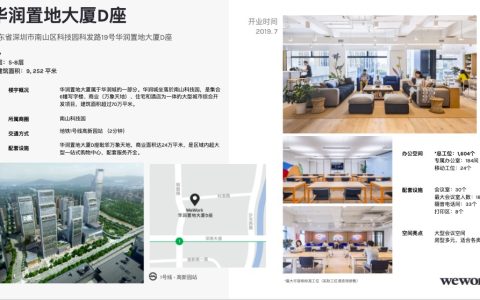 深圳南山WeWork 华润置地D座共享办公