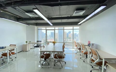 三元桥地铁口落地窗共享办公室 | 12人间靠窗工位 | 精装全包可注册
